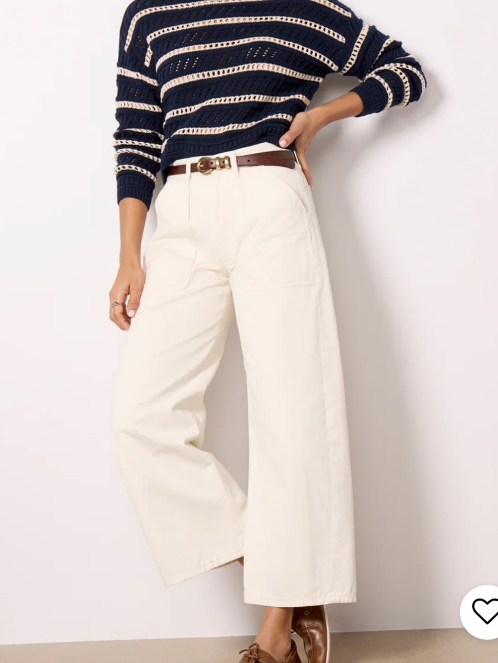 NWOT Citizens of Humanity Ayla Cargo Wide-Leg Jeans Pashmina White size 27